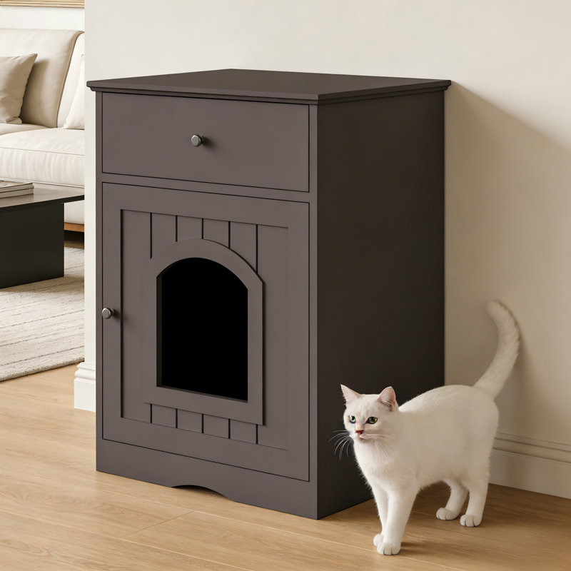 Table d'appoint multi-fonctionnelle pour litière pour chat