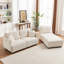Velours côtelé 8 places pour différentes pièces - beige, moderne, avec ports de chargement, salon, chambre à coucher et salon beige, 8 coussins de confort combinés et en forme de C-2079282197