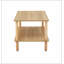 Table basse moderne à 2 niveaux pour meubles de salon, table centrale rectangulaire avec tablette de rangement ouverte, pieds arrondis en bois d'hévéa, stable et durable, assemblage facile-187348719
