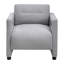 Élégant fauteuil gris Boucle, hauteur de 30,5 po, fabrication en contreplaqué, chaise de luxe sophistiquée en gris, rembourrage en mousse pour les jambes de 25 po-1972115454