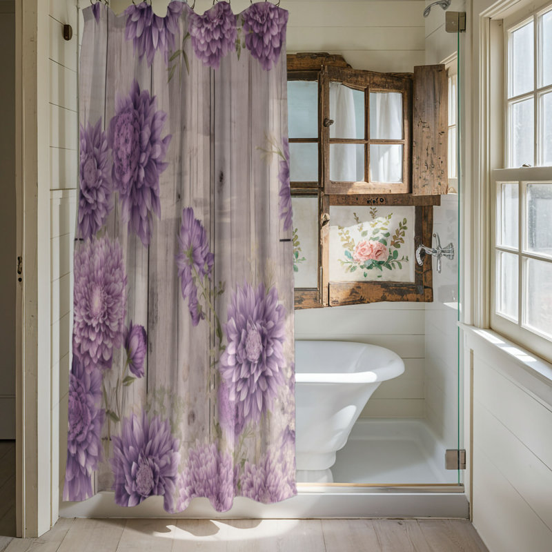 Lavender Evenings - Rideau de douche Premium, H 74 po x l 71 po