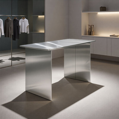 Brushed Stainless Steel Fashion Display Table
