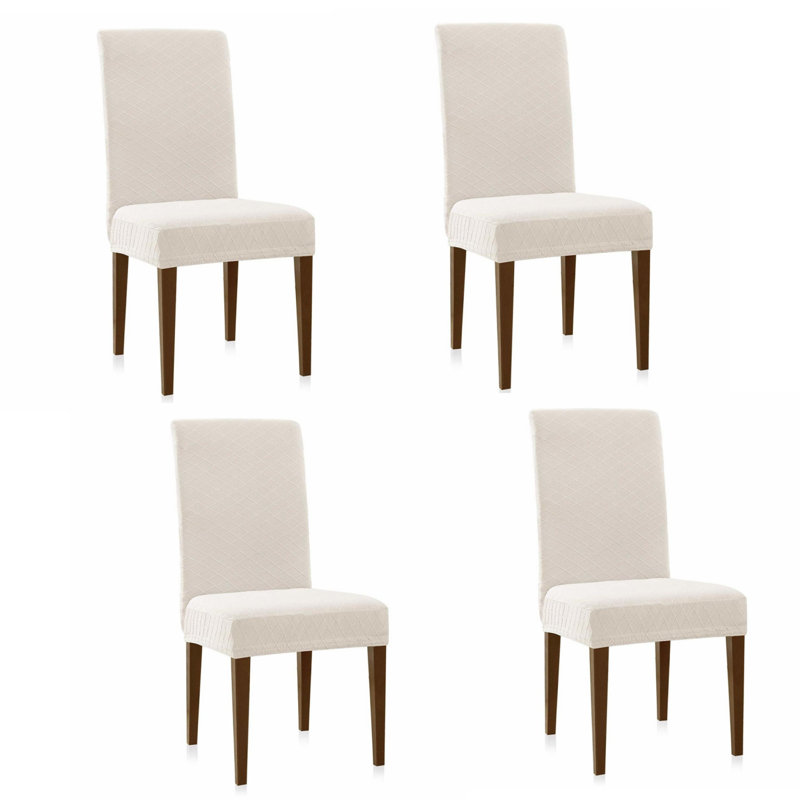 Box Cushion Dining Chair Slipcover, Off White