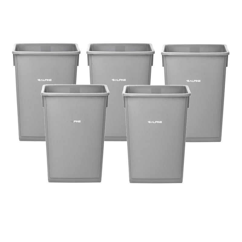 115 gallons Poubelle Slim, Gris