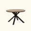 Table de salle à manger d'extérieur, plateau en bois d'acacia et pieds en métal