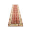 Tapis de couloir unique en laine noué à la main des années 1960 de 2 pi 11 po x 10 pi 1 po en rouge / jaune / ivoire / bleu