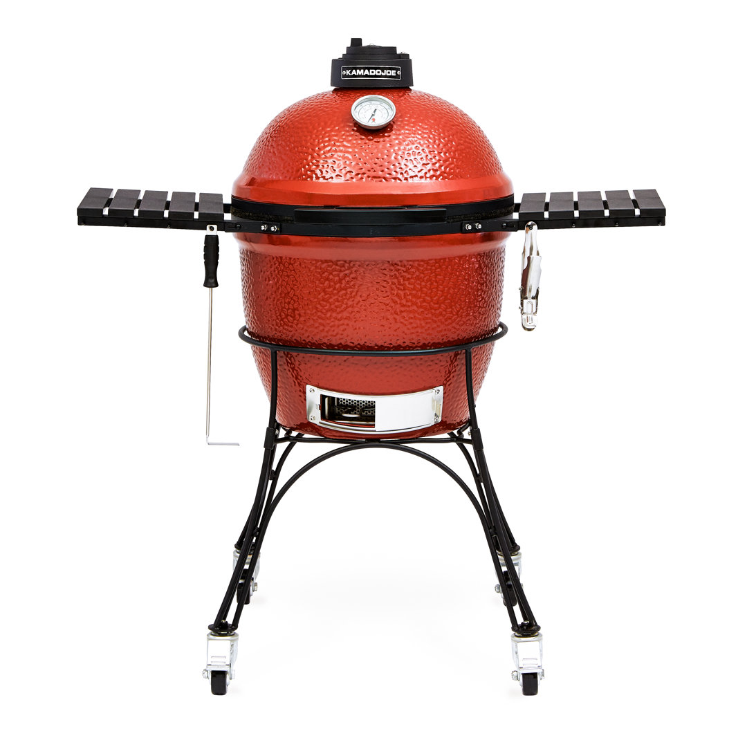 Kamado Joe ClassicJoe I 18-inch Charcoal Grill in Red Kamado Joe
