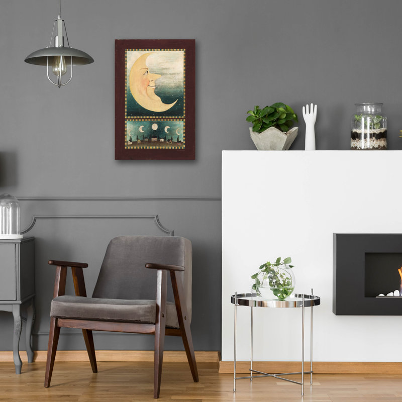 Art mural en verre Winston Porter «Moon» par David Carter, H 24 po x l 16 po x P 0,2 po