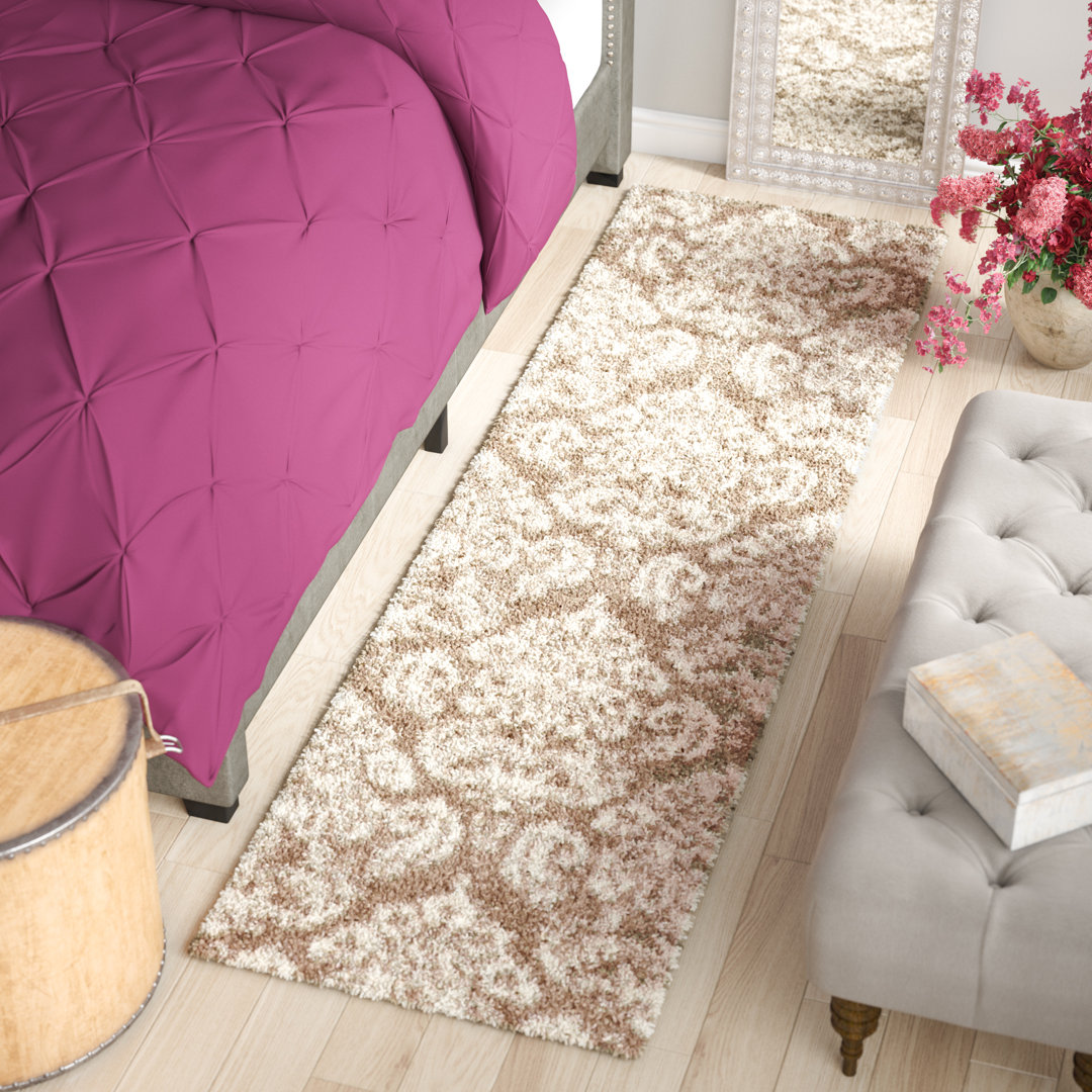 Ellyona Shag Performance Damask Rug Canora Grey Rug 
