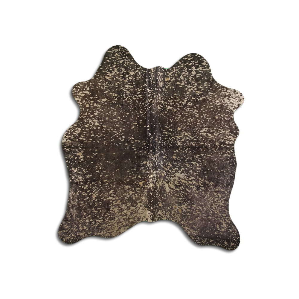 Foundry Select ACID WASHED HAIR ON Cowhide RUG GOLD METALLIC ON BROWN 1 ...
