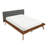 Bedroom Full Platform Bed With Chestnut Textured Upholstery And Dark Gray Headboard In Finish-28473580
