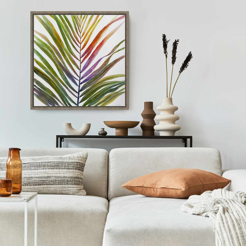 Aquarelle sur toile de palmier tropical | Décoration exotique