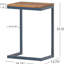Grande table d'appoint en bois de sapin et en fer de style antique, apportant un rangement esthétique à votre décor, 12,51 pouces de largeur, 17,85 de profondeur, 25,63 pieds de hauteur avec une base à plateau naturel, idéale pour divers-1549776564