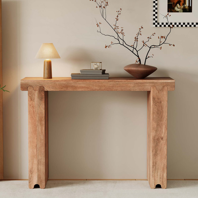 Console en bois de manguier 45 po, Miel