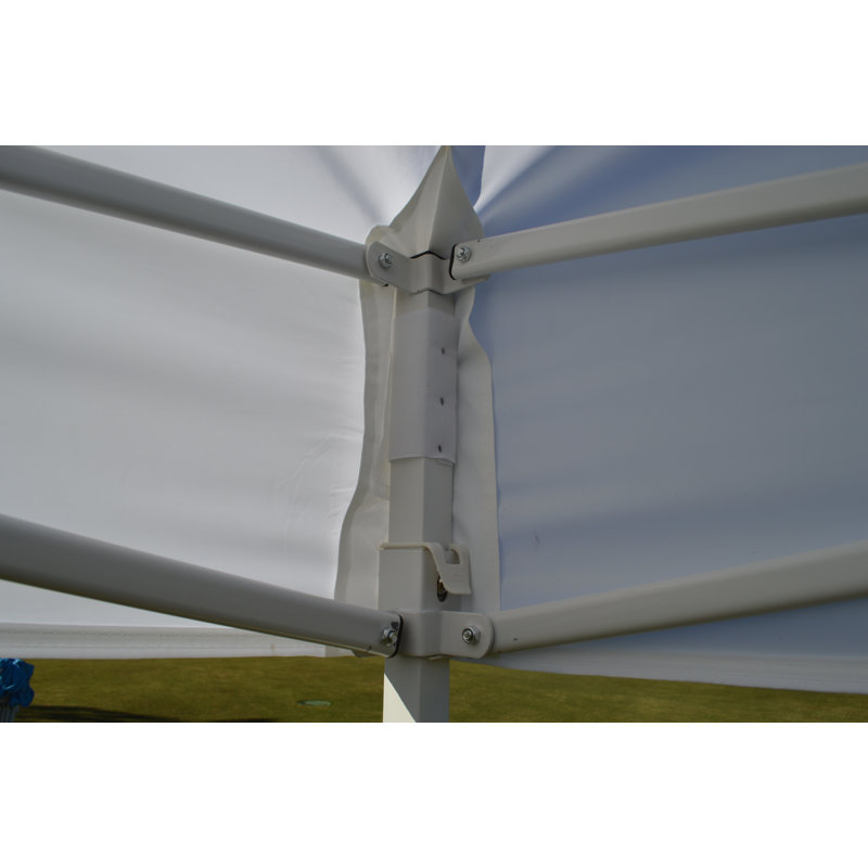 Impact Red 10' x 10' Alloy Steel Pop-Up Canopy Tent with Roller Bag