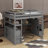 Full Size Loft Bed With Desk And Shelves-818878291-818878288