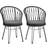TAVON CHAIR,2PCS With 2 Cushions,Gray