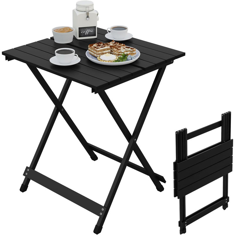 Washingtonville Rectangular Outdoor Camping Table - 50.5 cm W 47 cm D, Black
