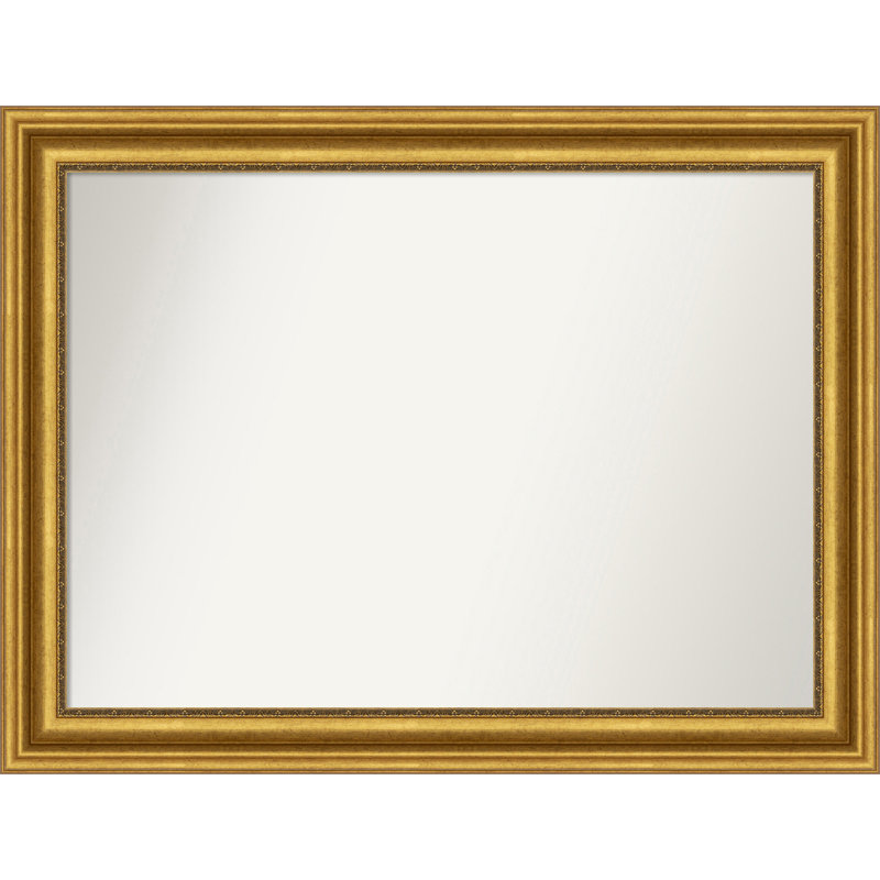 Miroir de salle de bain Jashawna, 31,75 po x 41,75 po, Doré