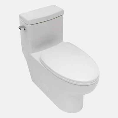 Toilette monobloc en céramique à une chasse avec siège cloisonné