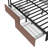 Brown Wooden Platform Bed Frame with Raised Pattern, Multi Storage Drawers and Bedside Socket