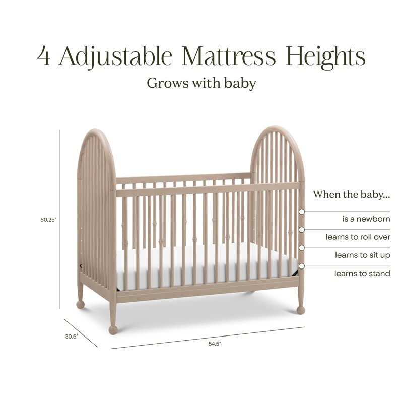Greenguard Gold Certified 3 -in-1 Convertible Crib, Washed Pine