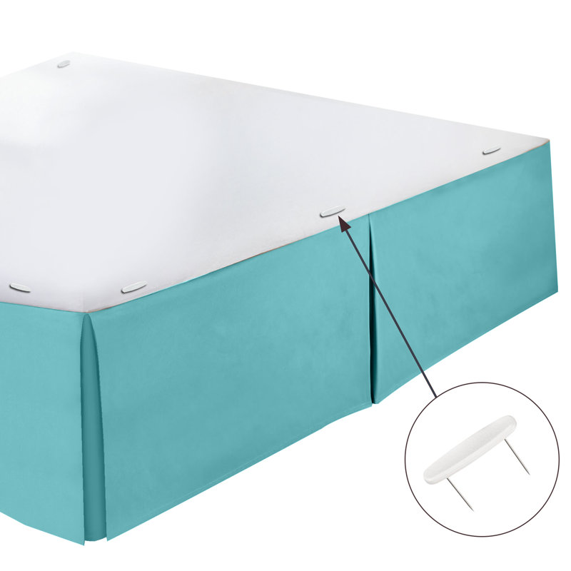 Tailored Bed Skirt, King, Aqua