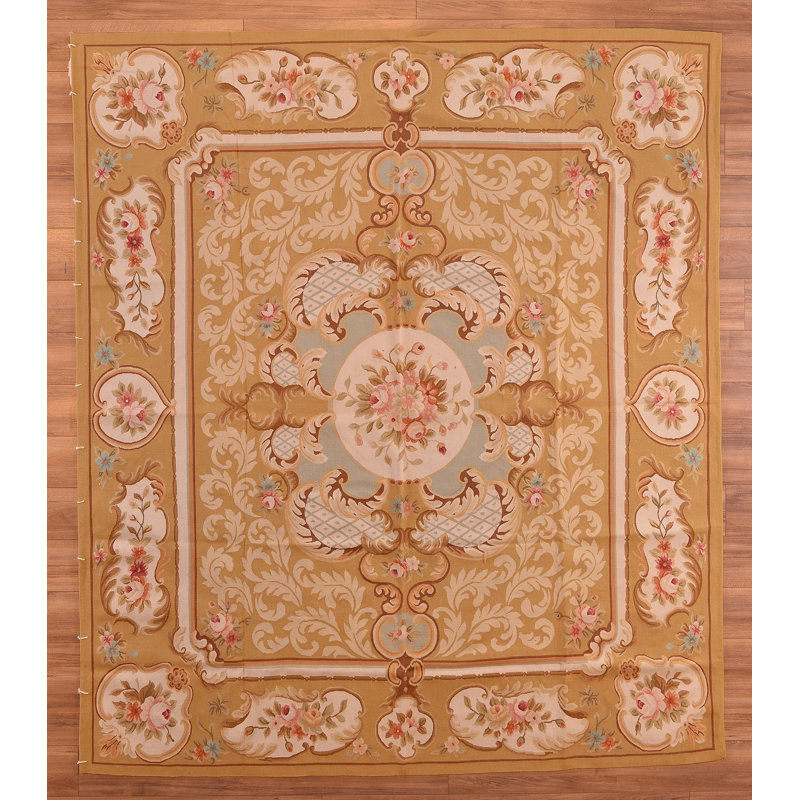 Tapis en laine beige noué à la main Original Original