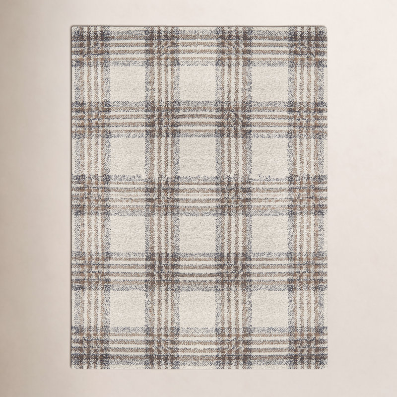 Tapis brun / gris / noir Kage Monte, Rectangle 4 pi 4 po x 6 pi