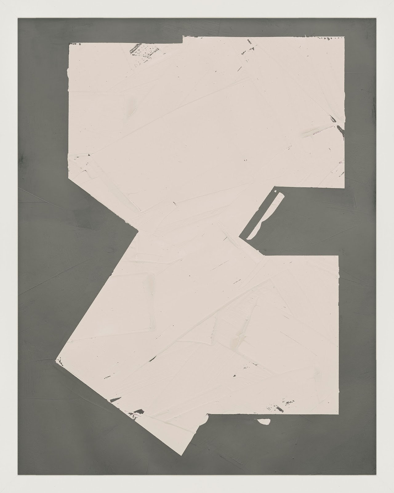 Equipoise In Greige III by Ivo Stoyanov, 16" W x 20" H, White
