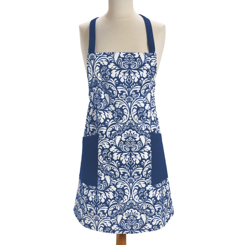 Tablier Angelia, Blanc / Bleu, Grand