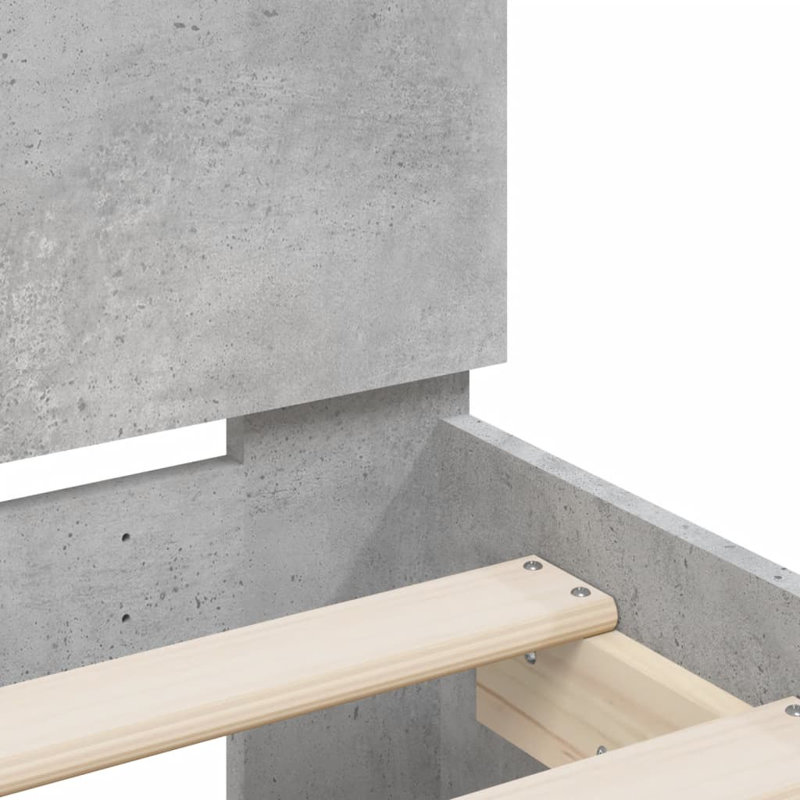 Ninabelle Bed, Concrete Grey, Double ( 140 x 200 cm)