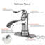 Salle de bain élégante avec bec cascade moderne - Robinet en nickel brossé à un trou