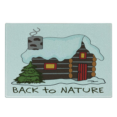 East Urban Home Glass Log Cabin Cutting Board