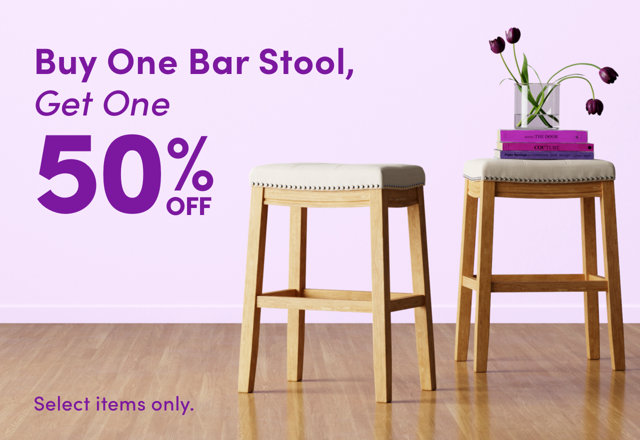 Buy One Bar Stool, Get One 50% OFF