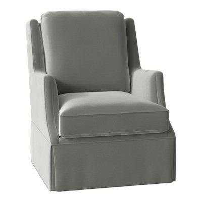 Savannah Upholstered Linen and Cotton Blend Swivel Wingback Chair