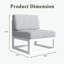 Outdoor Armless Lounge Chair with Cushions-1675772532-1675772536