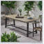 Table de salle à manger d'extérieur durable en bois d'acacia avec structure en métal rustique gris, parfaite pour les rassemblements de patio et de jardin-878448688