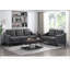 Canapé capitonné gris en microfibre capitonné 1pc