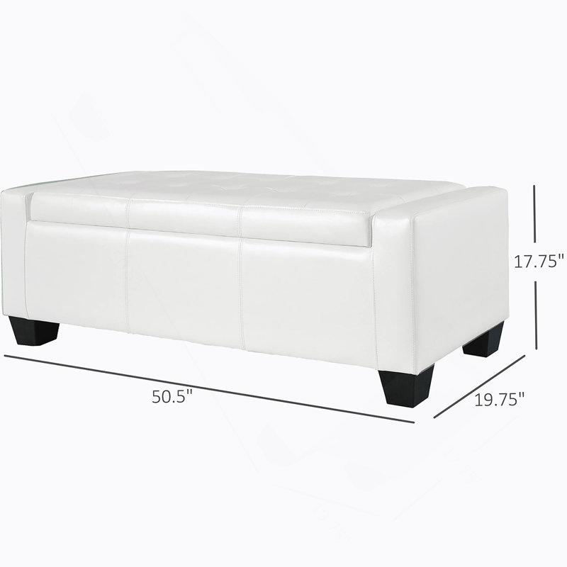 Banc rectangulaire, banc capitonné avec rangement