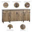 Ensemble de bureau de direction contemporain en bois 4 pièces Coble - chêne rustique
