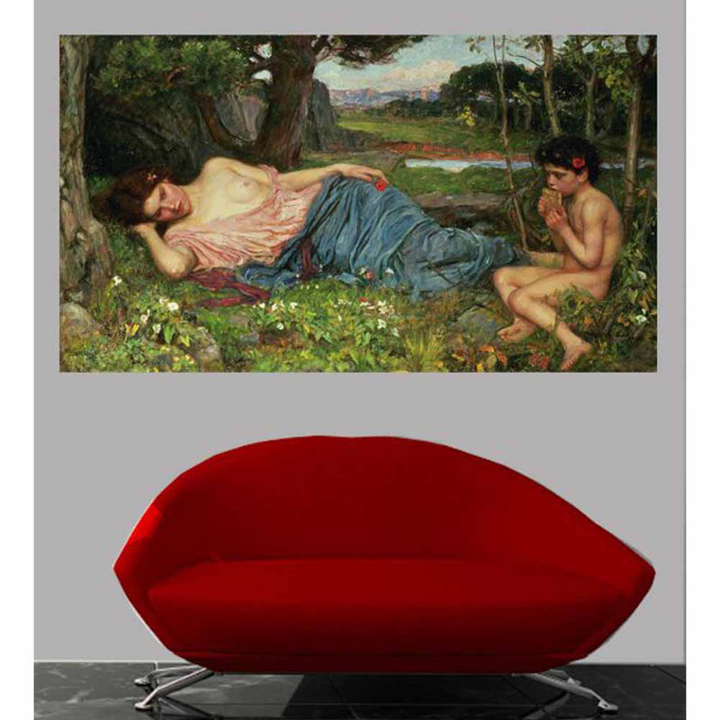Adhésif décoratif "Waterhouse Hearts to My Sweet Pipings" (1911), H 47 po x l 84 po