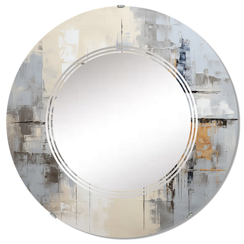 Eifa - Miroir mural moderne rond, 32 po x 32 po