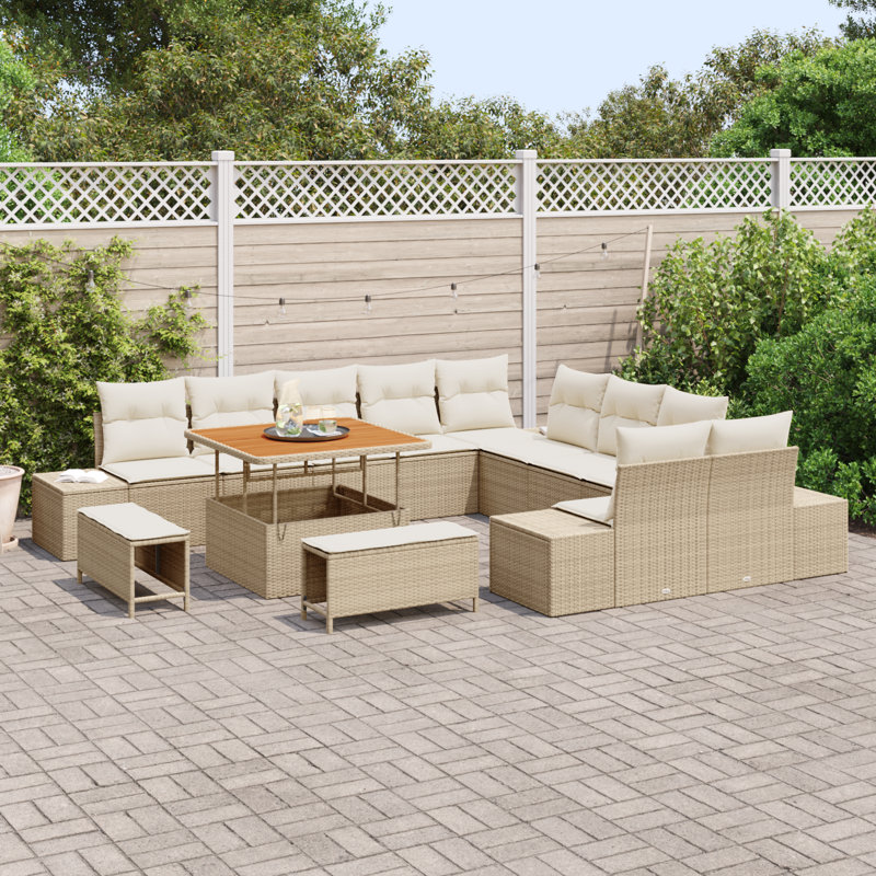184cm Wide Patio Sofa with Cushions