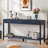 Alkan Stylish Console Table with Vertical Stripe Drawers and Bottom Shelf-854922381
