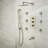 Minimalist Rainfall Shower Column with Adjustable Head, Hand Shower, and Easy Mount Kit