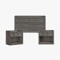 Modern 3d-designed 3-piece Bedroom Set (dresser + 2 Nightstands)