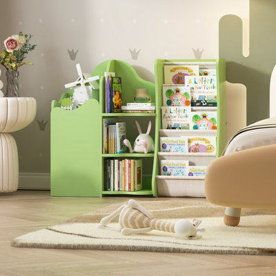 Keyjuan Book Shelf Tree Cabinet Bookshelf 80cm Tall Bookcase Wood 3Tier Large Bookshelves with Doors Storage 