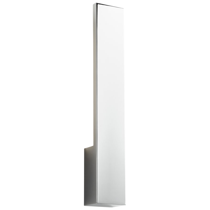 Icon Steel LED Armed Sconce, Polished Chrome
