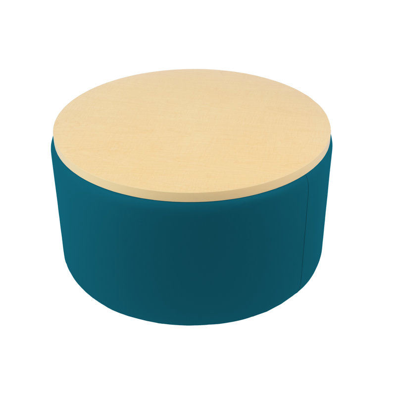 Repose-pieds rond 30 po Pro Series, Bleu sarcelle / beige